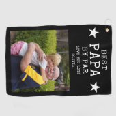 パ最高のパバイパーおじいちゃん写真ギフトパーソナライズされた品 ゴルフタオル (横)