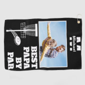 パ最高のパバイパーディスクゴルフフリスビーカスタム写真 ゴルフタオル (横)