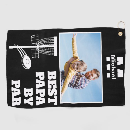 パ最高のパバイパーディスクゴルフフリスビーカスタム写真 ゴルフタオル (横)