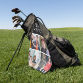 パ最高のパバイパーフォトコラージュ ゴルフタオル (グリーン)