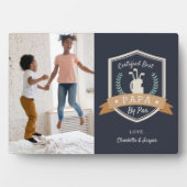 パ最高のパバイパー |ゴルフのおじいちゃん写真 フォトプラーク (正面)