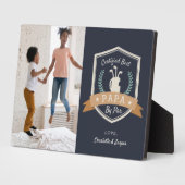 パ最高のパバイパー |ゴルフのおじいちゃん写真 フォトプラーク (側面)