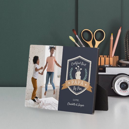 パ最高のパバイパー |ゴルフのおじいちゃん写真 フォトプラーク