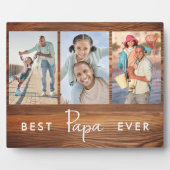パ最高のパーの父の日3写真コラージュ フォトプラーク (正面)