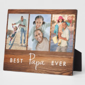 パ最高のパーの父の日3写真コラージュ フォトプラーク (側面)