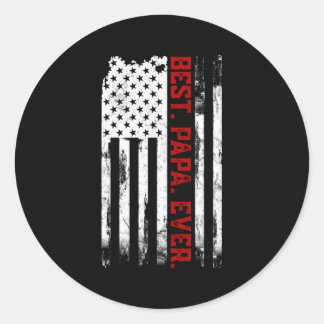 パ最高のパ・エバーアメリカ国旗の日™日 ラウンドシール
