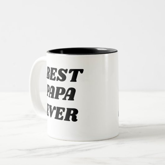 パ最高のパ・エバー父の日の贈り物パーソナライズされた ツートーンマグカップ (正面左)