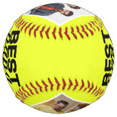 パ最高のパ・エバー・ファーザーズ・デイ・フォト・コラージュ ソフトボール (裏面)