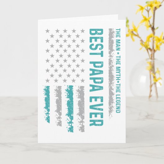 パ最高のパ・エバー – 父親への愛国的な献上品 カード (黄色い花)