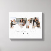 パ最高のパEver 4パパやおじいちゃん用フォトコラージュ キャンバスプリント (正面)