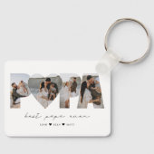 パ最高のパEver 4パパやおじいちゃん用フォトコラージュ キーホルダー (正面)