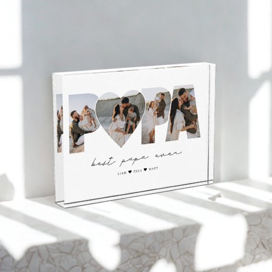 パ最高のパEver 4パパやおじいちゃん用フォトコラージュ フォトブロック