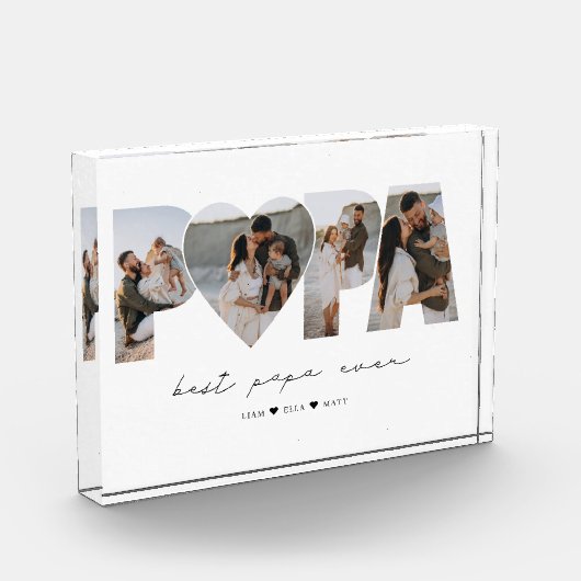 パ最高のパEver 4パパやおじいちゃん用フォトコラージュ フォトブロック (左)