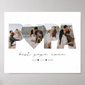 パ最高のパEver 4パパやおじいちゃん用フォトコラージュ ポスター (正面)