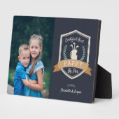 パ最高のピー |ゴルフのおじいちゃん写真 フォトプラーク (側面)