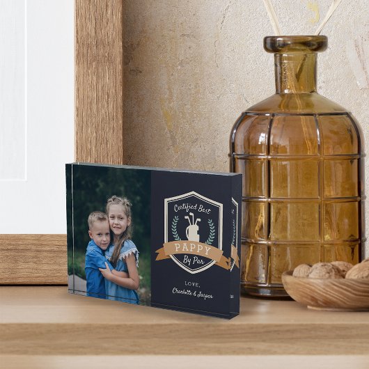 パ最高のピー |ゴルフのおじいちゃん フォトブロック