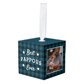 パ最高のプス |ホリデープレイドの写真 キューブオーナメント (正面アングル)