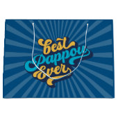 パ最高のプポー永遠の父の日 ラージペーパーバッグ (正面)