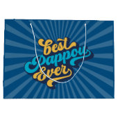 パ最高のプポー永遠の父の日 ラージペーパーバッグ (裏面)