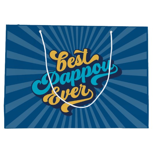 パ最高のプポー永遠の父の日 ラージペーパーバッグ (裏面)