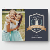 パ最高のプ・バイ・パー |ゴルフのおじいちゃん写真 フォトプラーク (正面)