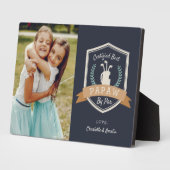 パ最高のプ・バイ・パー |ゴルフのおじいちゃん写真 フォトプラーク (側面)