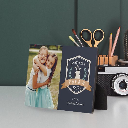 パ最高のプ・バイ・パー |ゴルフのおじいちゃん写真 フォトプラーク