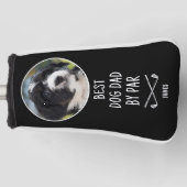 パ最高のル父の日の写真パターによる犬のパパ ゴルフヘッドカバー (正面)