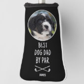 パ最高のル父の日の写真パターによる犬のパパ ゴルフヘッドカバー (回転90)