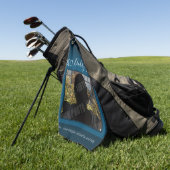 パ最高のル父の日の写真 ゴルフタオル (グリーン)