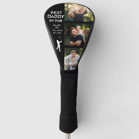 パ最高のーフォトゴルファーの父の日クールのDaddy By Par ゴルフヘッドカバー (正面)