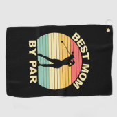 パ最高のールでママ – Golfing ゴルフタオル (横)