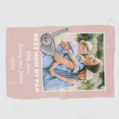 パ最高のールで母さんカスタムフォトゴルフタオル ゴルフタオル (横)