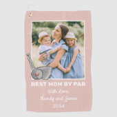 パ最高のールで母さんカスタムフォトゴルフタオル ゴルフタオル (正面)