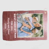 パ最高のールで母さんカスタムフォトゴルフタオル ゴルフタオル (横)