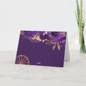 パ王室のープルバラエレガントシャロウェスタスペインのン サンキューカード (裏面)