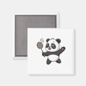 パ知性があるダ遊のバドミントおもしろいン マグネット (正面/裏面)
