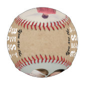 パ素朴パ父の日最高の2フォトコラージュ 野球ボール (裏面)