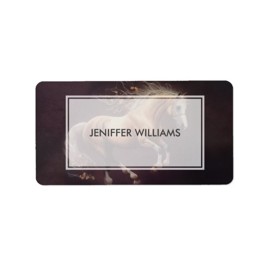 パ絵を描ステルの走馬 ラベル (正面)