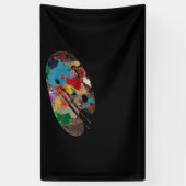 パ絵を描レットアーティスト水彩 横断幕 (縦)