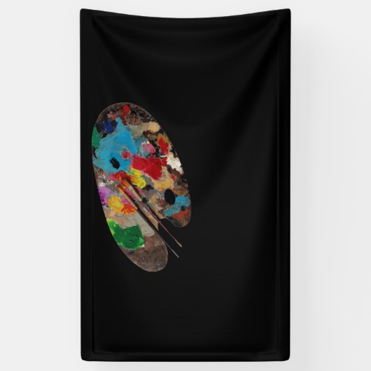 パ絵を描レットアーティスト水彩 横断幕 (縦)