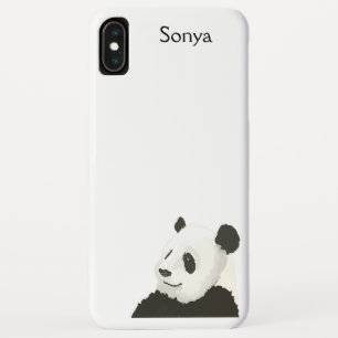 パ絵を描ンダiPhoneケース iPhone XS Maxケース