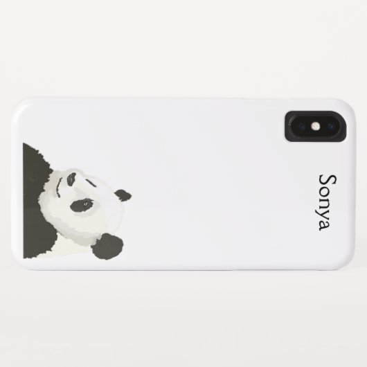 パ絵を描ンダiPhoneケース Case-Mate iPhoneケース (裏面(横))