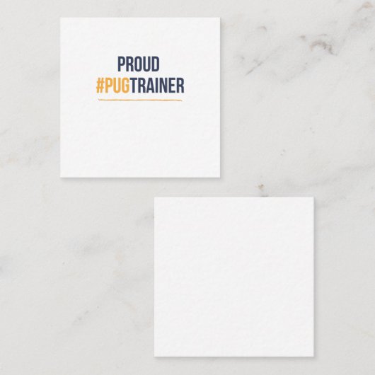 パ誇りを持ったグトレーナー スクエア名刺 (正面/裏面)