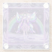 パ transient レインボーパープル ガラス コースター (裏面)