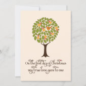 パtridge in a Pearの木のホリデーギフト交換 招待状 (正面)