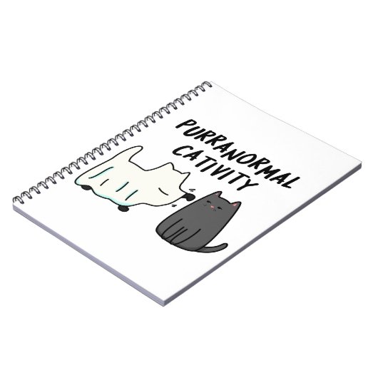 パurrノーマル・キャティビティ ハロウィンの猫パンプン ノートブック (左側)