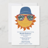 ヒアカムズザサン プライド ベイビーボーイ シャワー 招待状 (正面)