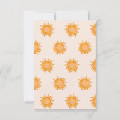 ヒアカムズザサン ボホ サンシャインベイビーシャワー 招待状 (裏面)