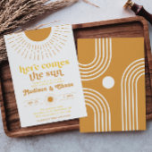 ヒアカムズザサン 男女共用 ベビーシャワー ご招待 招待状